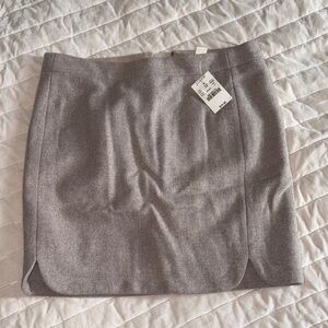 J. Crew Gray Pencil Mini Skirt with Slit